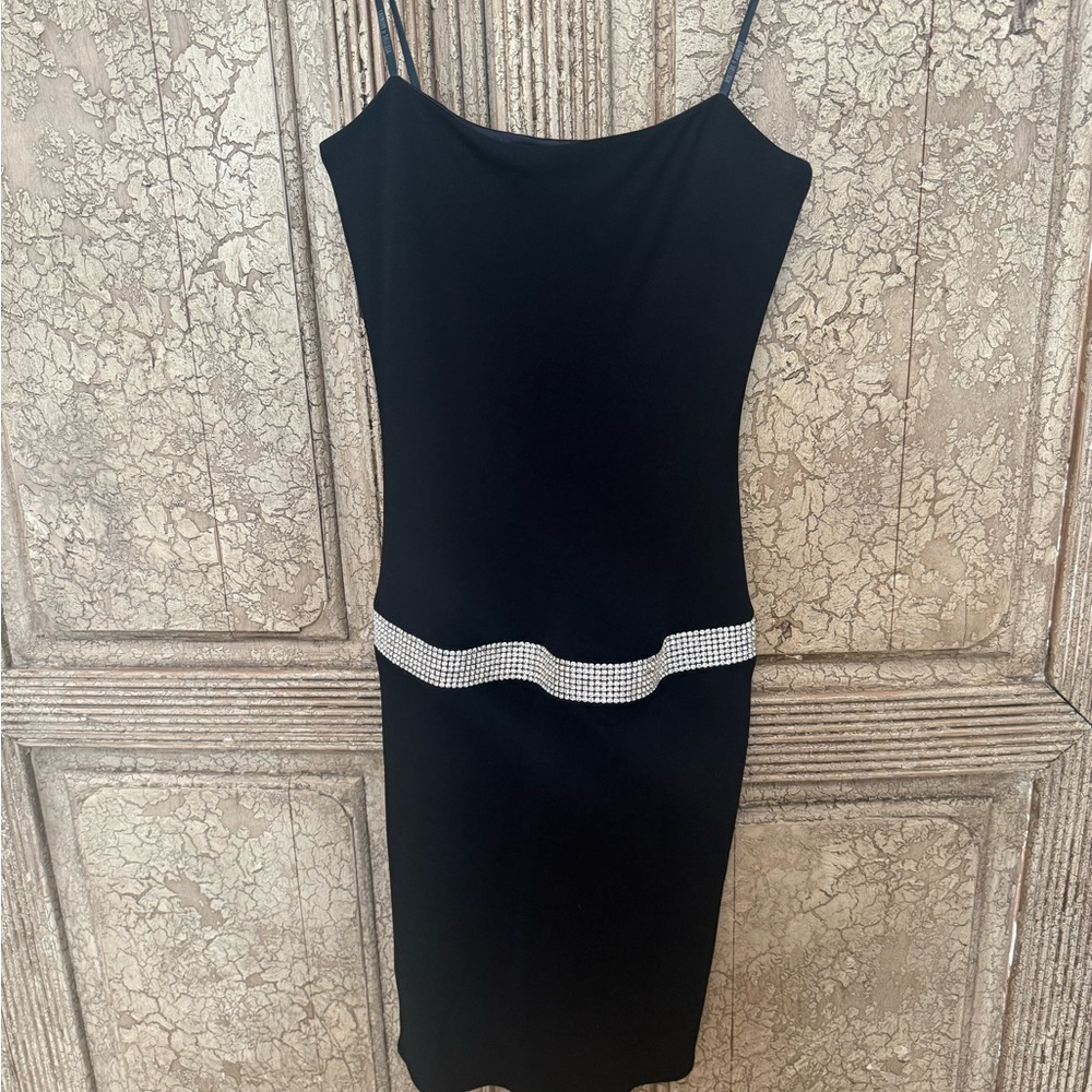 Laundry By Shelli Segal Black and White Sheath Midi Dress